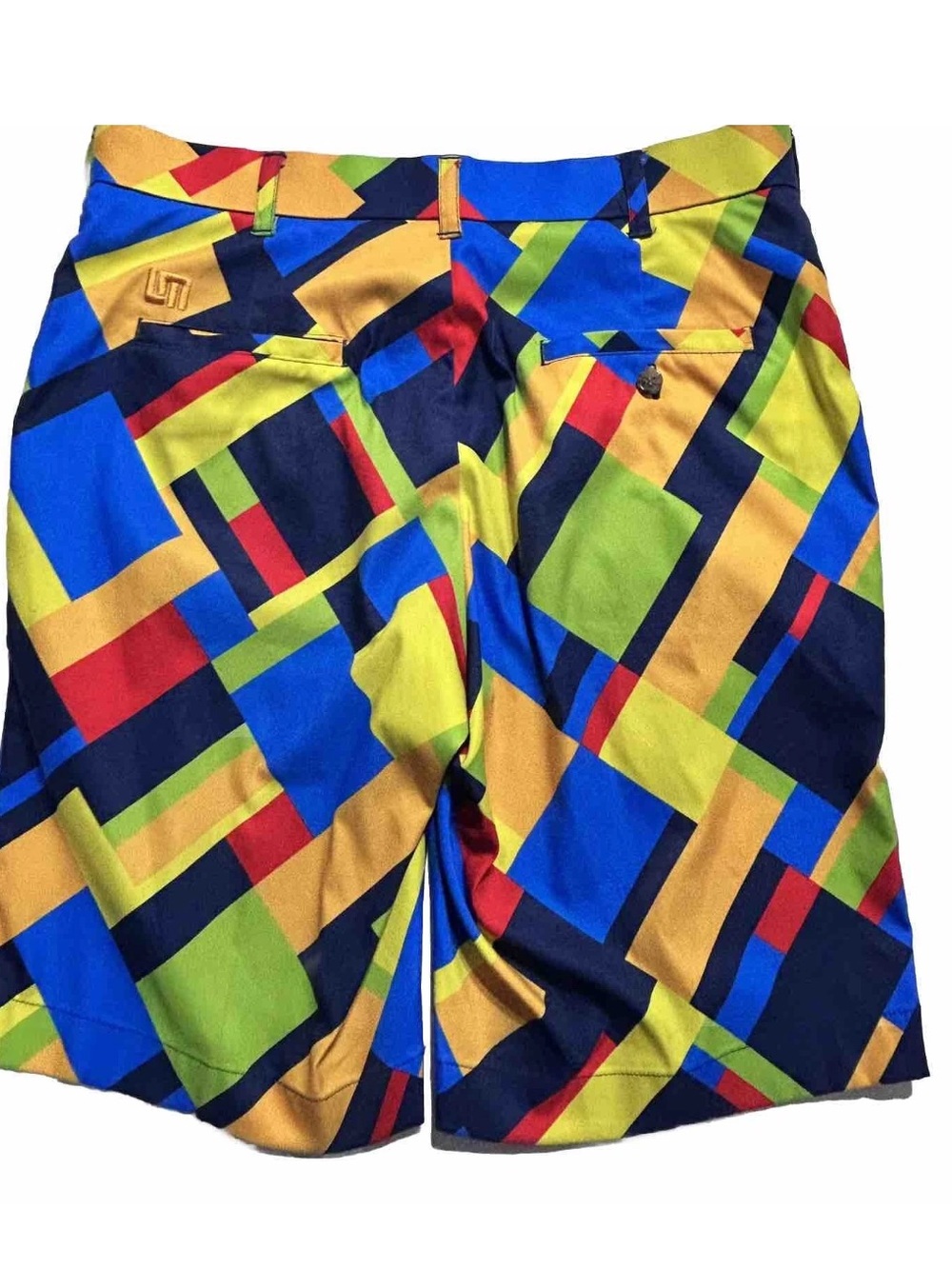 Loudmouth Golf Stained Glass Shorts Men’s size 32 Geometric Chino - Picture 4 of 9